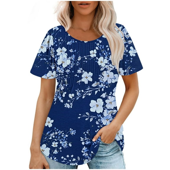 Zuesphe Summer Tops for Women Off Shoulder Black Tshirts for Women Cotton Chiffon Blouses for Women 3/4 Sleeve Plus Size Tunic Tops for Women With Pockets