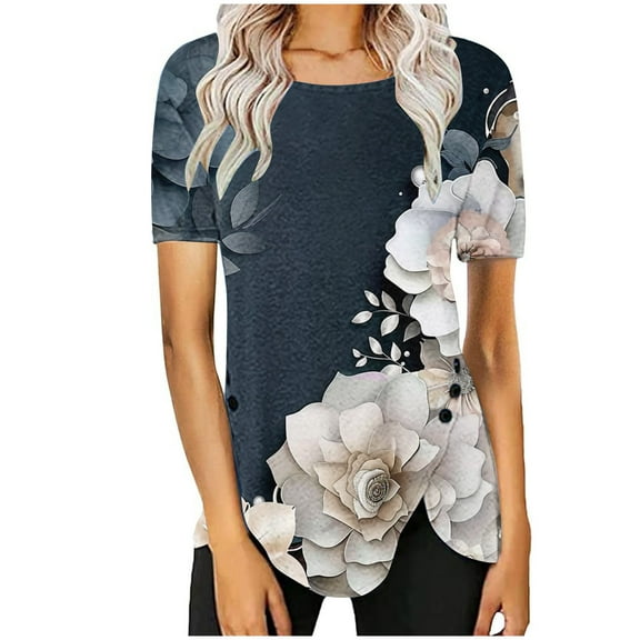 Zuesphe Summer Tops for Women Work Womens formal Shirts Summer Work Blouses for Women Summer Workout Tees for Women Oversized