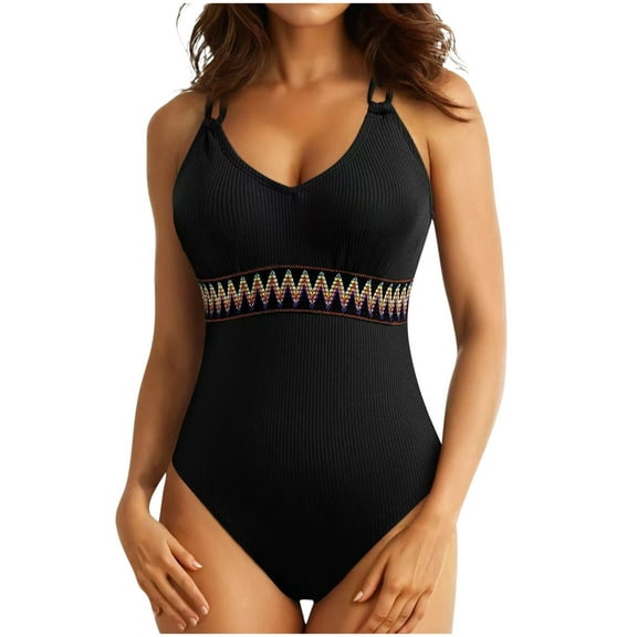 Zuesphe Swim Suits for Women 2025 Bathing Suit for Women 2 Piece Bikini High Waisted Womens Swimwear 2025 2 Pieces Sexy Monokinis Ruffled V Neck Lace Up