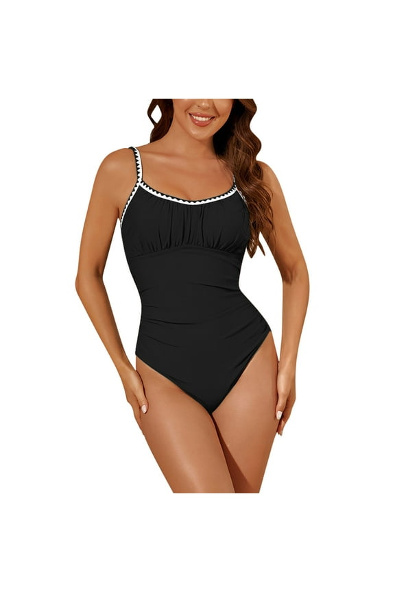 Swim Suits for Women 2025 Tummy Control Bathing Suit for Women Tankini Ladies Swimwear Two Piece Beachwear Pants for Women 2025 Wrap Tie Back