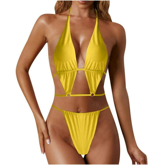 Zuesphe Swim Suits for Women 2025 Womens Bathing Suits Plus Size Tummy Control Trendy Swimwear for Women Beachwear Women 2025 Ruffled V Neck Lace Up