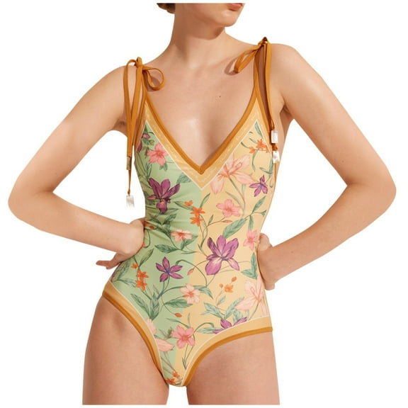 Zuesphe Swimsuit for Women 2025 Tummy Control Bathing Suit for Women 2 Piece Bikini Womens 2 Piece Modest Swimwear Tankini Bottoms for Women Ruched Drawstring Swimwear Skirt