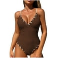 thumbnail image 1 of Zuesphe Swimsuit for Women Over 50 Bathing Suit for Women 2 Piece Bikini Womens Swimwear One Piece Sexy 2 Piece Outfits for Women Beachwear Flounce Top, 1 of 3