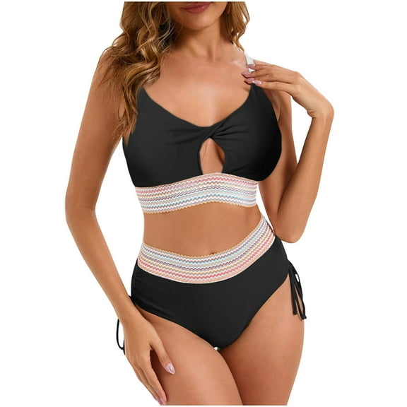 Zuesphe Swimsuit for Women Over 50 Bathing Suit for Women One Piece Modest Swimwear for Women Two Piece Tankini Swimsuits Flounce Halter