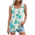 thumbnail image 1 of Zuesphe Tank Top Plus Size Women Loose Fit White Summer Tops for Teen Girls Loose Shirts for Women Sleeveless Womens Graphic Tees Y2K, 1 of 4