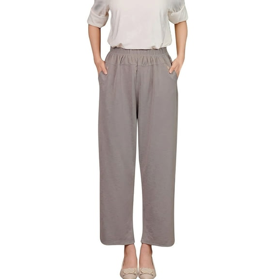 Zuesphe Trousers Pants for Women High Waisted Summer Capri Pants for Women 2025 Petite Baggy Pants Women Boho Womens Cargo Pants High Waisted My Orders