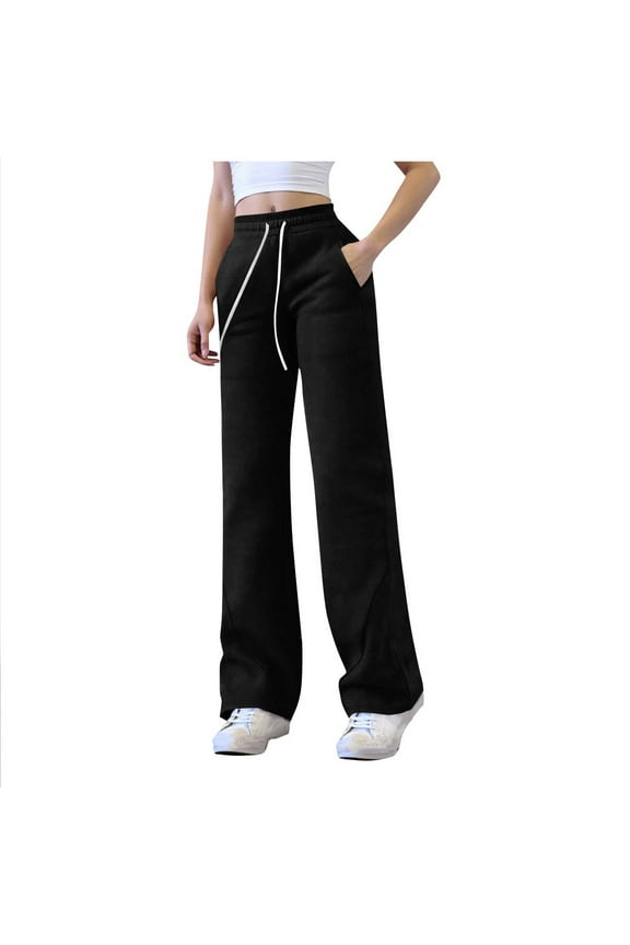Wide Leg Sweatpants Women Petite Running Pants Women with Pockets Womens Joggers Cotton Pants for Women Trendy Casual My Orders