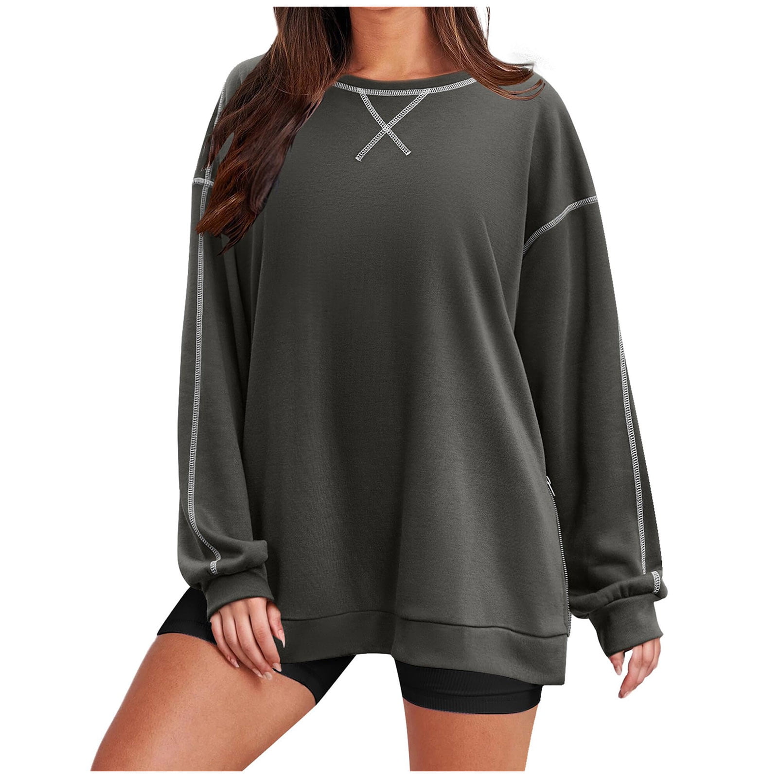 Zuesphe Women's New Arrivals Women's Oversized Lightweight Sweatshirt