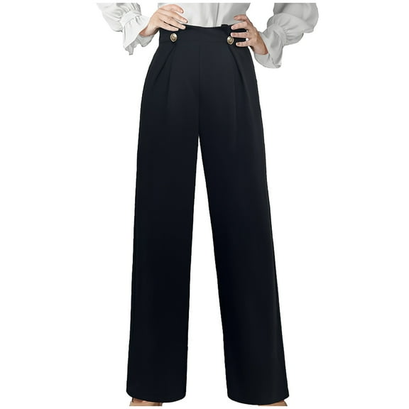 Zuesphe Womens Casual Pants Cotton Women Capri Pants Womens Petite Black Flowy Pants Cargo Pants Women High Waisted
