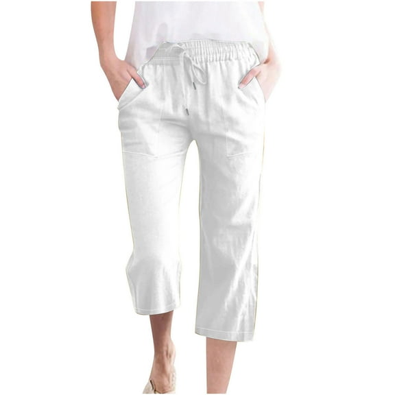 Zuesphe Womens Pants Casual Petite Capri Pants for Women Plus Size Jeans Womens Wide Leg Pants Casual Cropped Womens Cargo Pants High Waisted