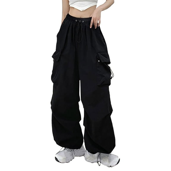 Zuesphe Womens Pants Casual with Pockets Capri Pants for Women Petite Short Wide Leg Pants Women Cropped Womens Cargo Pants with Pockets for Work My Orders