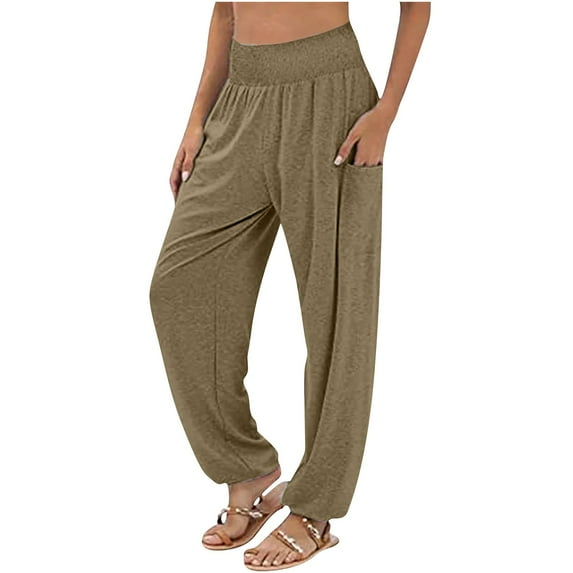 Zuesphe Womens Pants Dressy Casual Petite Short Capri Pants for Women Plus Size Beach Womens Lounge Pants with Pockets Petite Cargo Pants Women Stretchy Waist