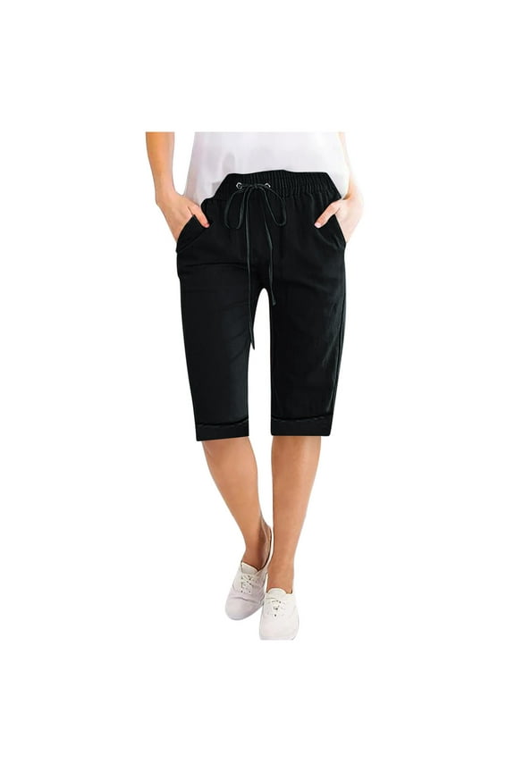 Womens Pants Dressy Casual Sets Capri Pants for Women Petite Short Womens Palazzo Pants Petite Size Womens Cargo Pants with Pockets Loose Fit