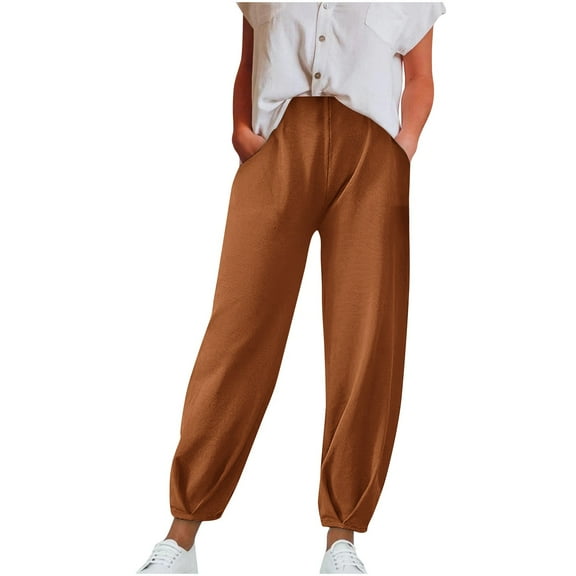 Zuesphe Womens Pants Dressy Casual Summer Capri Pants for Women Stretch Plus Size Baggy Pants Women Y2k Womens Trendy Cargo Pants 2025