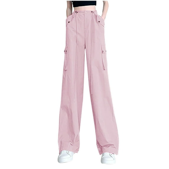 Zuesphe Womens Pants Petite Plus Size Ladies Capri Pants with Pockets Womens Palazzo Pants Womens Cargo Pants High Waisted with Pockets My Orders