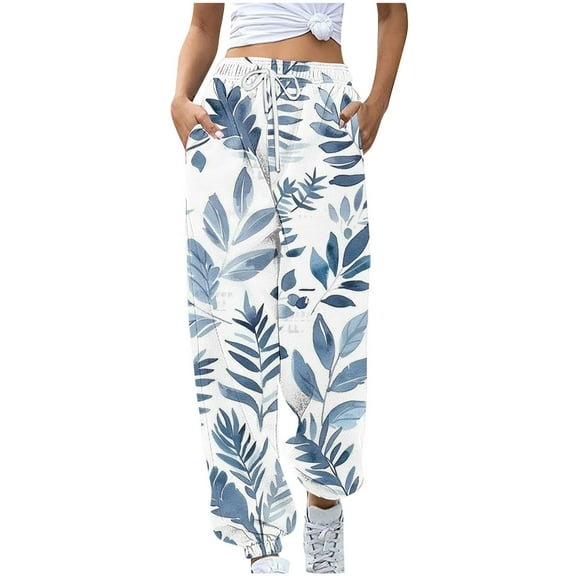Zuesphe Womens Pants with Pockets Cotton Capri Pants for Women Elastic Waist Palazzo Pants for Women Casual Plus Womens Cargo Pants High Waisted My Orders