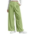 thumbnail image 1 of Zuesphe Womens Pants Summer Casual Women Petite Plus Size Capris Short Length Wide Leg Pants Women Dressy Cargo Pants Women Stretchy My Orders, 1 of 5