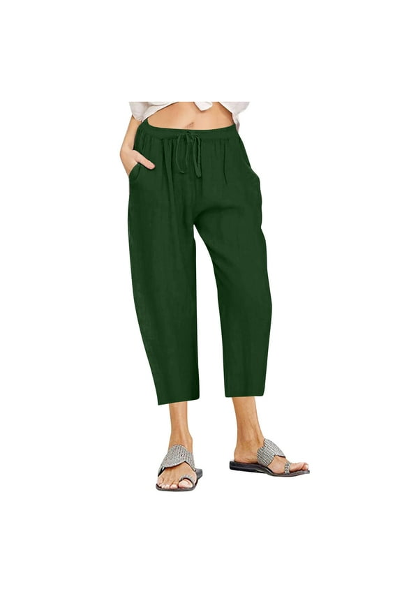 Womens Pants Summer Petite Capri Pants for Women Plus Size Petite Womens Wide Leg Pants Tall High Waist Cargo Pants Women Stretch