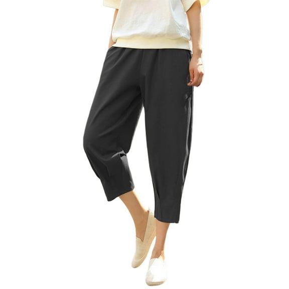 Zuesphe Womens Pants Summer Trendy Capri Pants for Women Plus Size Stretch Jeans Black Flowy Pants for Women Dressy Cargo Pants Women Stretchy Cotton My Orders