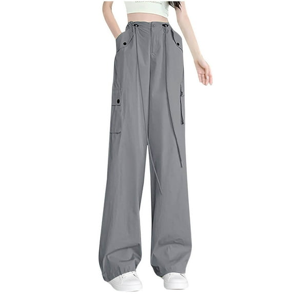 Zuesphe Womens Pants Trendy 2025 Petite Capri Pants for Women Stretch with Pockets Palazzo Pants for Women Tall Womens Cargo Pants with Pockets Plus Size My Orders