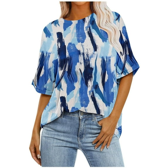 Zuesphe Womens Summer Work Tops Women Button Down Shirts Under 10 Dollars Purple Blouses for Women 3/4 Sleeve Summer Tunics for Women 2025 Dresses