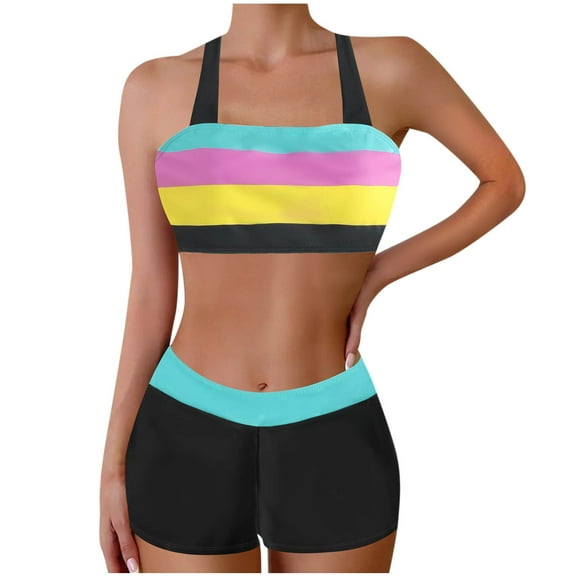 Zuesphe Womens Swimsuits One Piece Plus Size Bathing Suit for Women with Shorts Womens Plus Swimwear 2025 Beachwear Women Petite Vintage