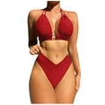 thumbnail image 1 of Zuesphe Womens Swimsuits Plus Size Two Piece Bathing Suit for Women 2 Piece Tummy Control Womens Swimwear 2 Piece 2 Piece Sexy Beachwear Women Scoop Neck Racerback, 1 of 3