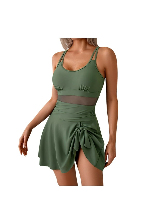 Womens Swimsuits Tummy Control One Piece Womens Bathing Suits 2 Piece Cheeky Trendy Swimwear for Women Beachwear Women Petite Vintage