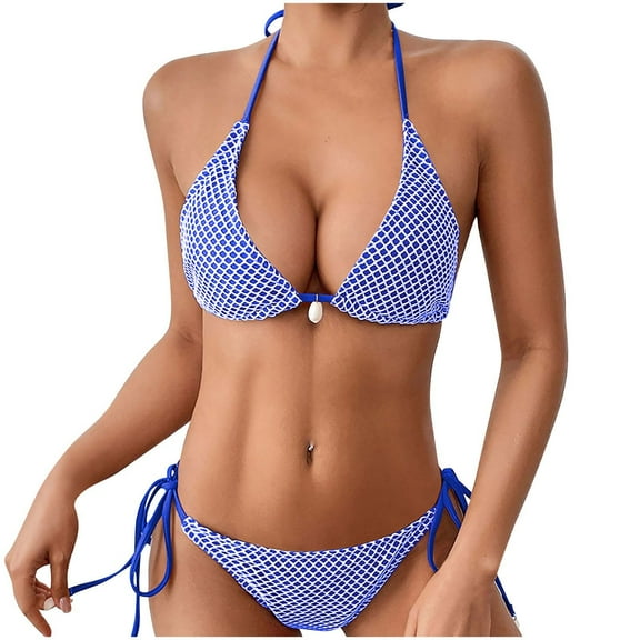 Zuesphe Womens Swimsuits Tummy Control Shorts Womens Bathing Suits 2 Piece Push up Modest Swimwear for Women Two Piece Sexy Monokinis Ruffled V Neck Lace Up