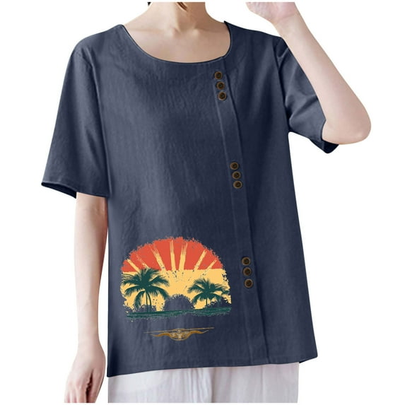Zuesphe Womens Tank Tops Loose Fit Long Womens Summer Shirt for Work Dressy Blouses for Women Elegant Summer Oversized Graphic Tees for Women Cotton