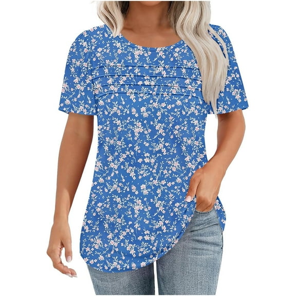 Zuesphe Womens Tops Casual Dress Shirts for Women Plus Womens Blouses Short Sleeve Women Tank Tops Loose Fit Cotton