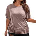 thumbnail image 1 of Zuesphe Work Tops for Women Business Casual Short Sleeve Shirts for Women Plus Size White Blouse for Women Plus Size Plus Size Graphic Tees for Women Cotton, 1 of 5