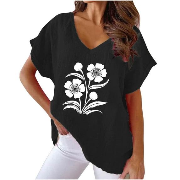 Zuesphe Work Tops for Women Business Shirts for Women Plus Size Cotton Womens Button Down Blouse Floral Womens Crop Tops Trendy