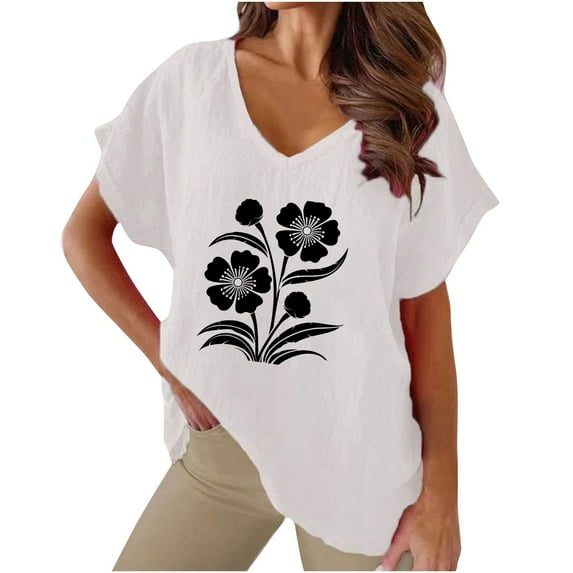 Zuesphe Young Womens Tops Trendy Summer Shirts for Women Sexy Plus Size White Blouses for Women Dressy Plus Oversized Graphic Tees for Women Country