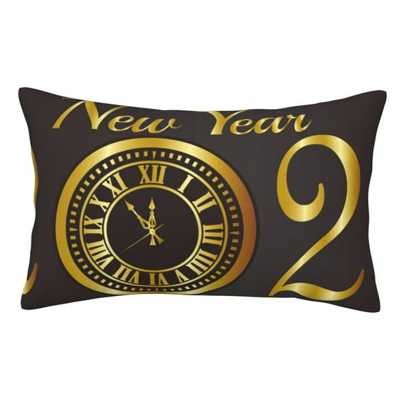 Zufioo 2025 New Year Print Double-Sided Throw Pillow Cover, Pillow Protector Home Decor - With Hidden Zipper, Suitable for Bedroom, Living Room, Car Interior-20"x30"