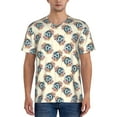 thumbnail image 1 of Zufioo 70s Disco Ball Print Men's Baseball Short Sleeve, Moisture Wicking Button-Down Hip Hop Tee-X-Large, 1 of 7
