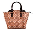 thumbnail image 1 of Zufioo 70s Retro Style Print Leather Rivet Shoulder Bag, Microfiber PU Leather Adjustable Shoulder Strap Handbag, Ideal Gift for Women-One Size, 1 of 6