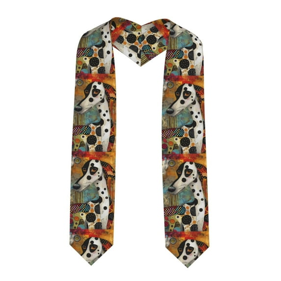 Zufioo Abstract Dalmatian Art Print Graduation Shawl Ribbon, Graduation Ribbon for Male and Female Graduates-Sharp Corner