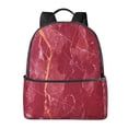 thumbnail image 1 of Zufioo Abstract Red Marble Print Fashion Large Capacity Backpack, Zippered Multi-compartment Travel Work Campus Lightweight Backpack, Unisex, 1 of 5