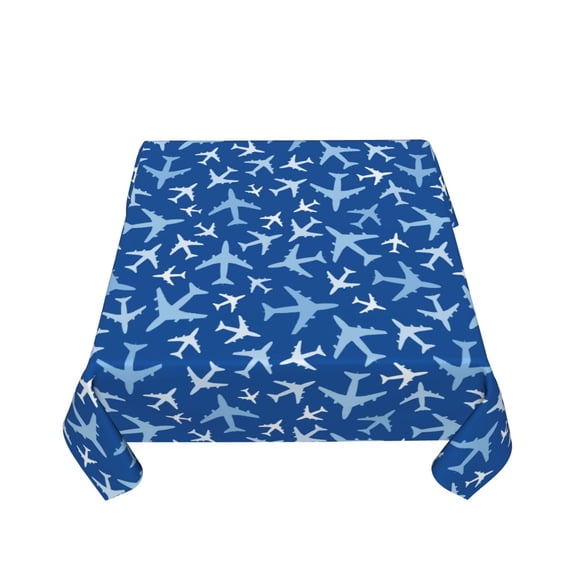 Zufioo Airplanes in the Sky Print Square Decorative Tablecloth, Wrinkle-resistant, Waterproof and Oil-resistant Tablecloth Coffee Table Cloth, Suitable for Restaurants-60"x60"