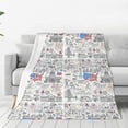 Zufioo America Landmarks2 Fleece Blanket Queen Size,Plush Bed Blanket