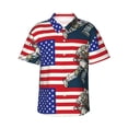thumbnail image 1 of Zufioo American Astronaut Runs Forward Hawaiian Shirt for Men,Beach Shirts Tropical Vacation Shirts,Sleeve Casual Button Down Shirt with Pocket for Travel,Beach,Party,daily,XX-Large, 1 of 7