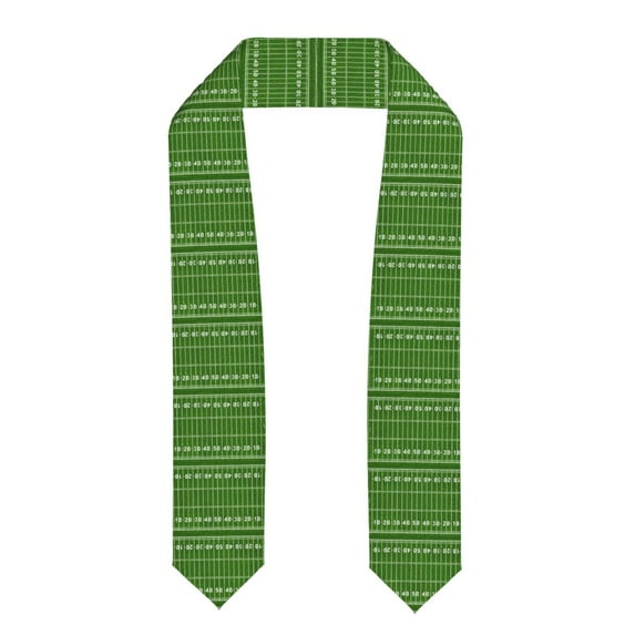Zufioo American Football Field2 Print Graduation Shawl Ribbon, Graduation Ribbon for Male and Female Graduates-Flattened