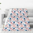 Zufioo American Gnomes Fleece Blanket Queen Size,Plush Bed Blanket