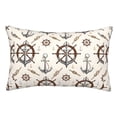 thumbnail image 1 of Zufioo Anchor with Rope Print Double-Sided Throw Pillow Cover, Pillow Protector Home Decor - With Hidden Zipper, Suitable for Bedroom, Living Room, Car Interior-20"x30", 1 of 6