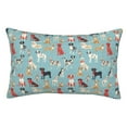 thumbnail image 1 of Zufioo Animal Dog Print Double-Sided Throw Pillow Cover, Pillow Protector Home Decor - With Hidden Zipper, Suitable for Bedroom, Living Room, Car Interior-14"x20", 1 of 6