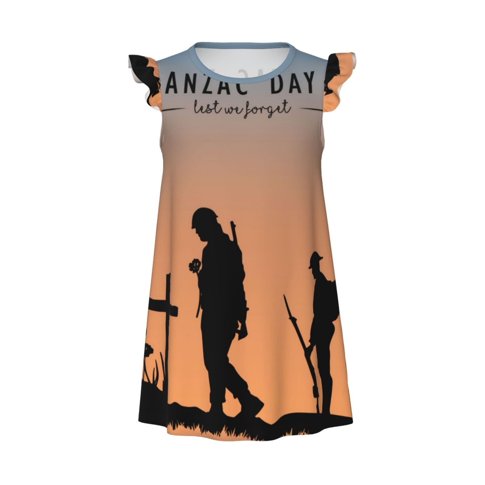 Zufioo Anzac Day Girls Nightgowns Toddler Girl Pajamas Soft & Cute Princess Nightgown Dress for