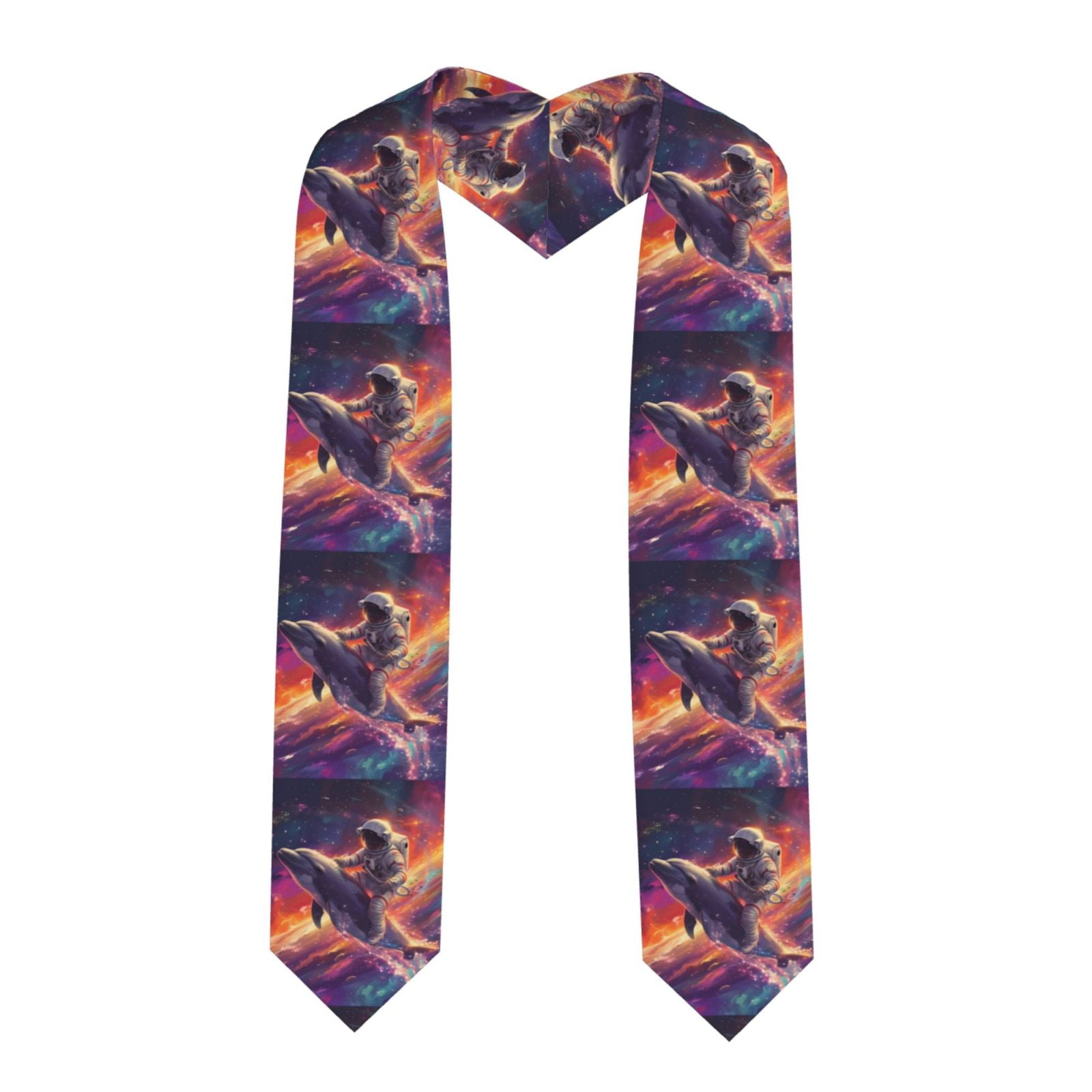 Zufioo Astronaut Dolphin Print Graduation Shawl Ribbon, Graduation ...
