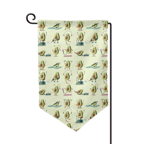 Zufioo Avocado for Exercise Print Garden Decoration Flags, Sun-resistant and Wrinkle-resistant Flags, Balcony, Terrace, Garden Decorations, Home Decorations-One Size