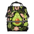 thumbnail image 1 of Zufioo Avocado Keep Calm Print Large capacity mommy bag, diaper bag, waterproof parent-child backpack, multi-pocket design backpack suitable for travel and shopping, 1 of 6